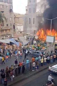 عاجل… حريق هائل يندلع في سوق غزة القديم بالموسكي